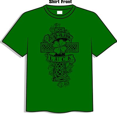 God Bless Luck  Poker T-Shirt by High Roller Clothing
