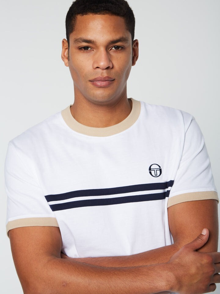 FILA T shirt da tennis Sergio Tacchini nuova da uomo collo a maniche corte maniche corte supermac