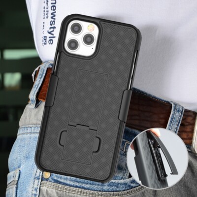 Back Case For iPhone 17 Air 16 14 15 7 8 13 12 11 Pro Max Swivel Belt Clip Cover