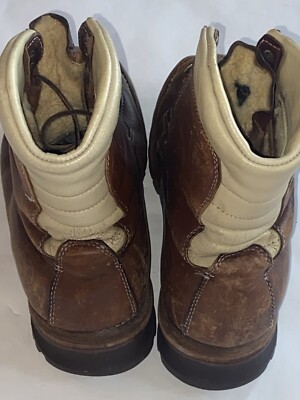 Vintage Kush n kollar Chippewa Shearling Mountaineering Leather Boots  sz 8.5 A VTG Chippewa Kush N Kollar Mens 8.5 E Shearling Lined  main image 2