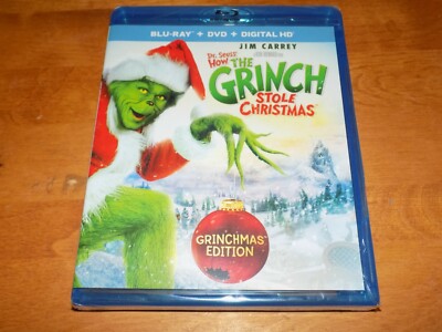 DR SEUSS HOW THE GRINCH STOLE CHRISTMAS GRINCHMAS EDITION Blu-Ray DVD SET NEW