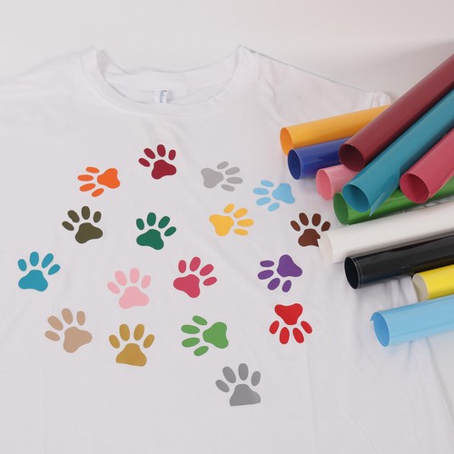 Heat Transfer vinyl PVC Heat press T-shirt Vinyl Iron on Vinyl 20''x78''HOHOFILM - Picture 7 of 33
