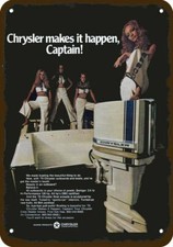 1970 CHRYSLER OUTBOARD BOAT MOTOR Vintage Look DECORATIVE REPLICA METAL SIGN