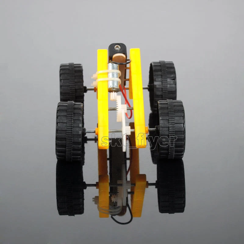 L Electric Toy Car Kits Educational DIY Hobby Robotic Learning Gift Model Handle - Image 2 of 4