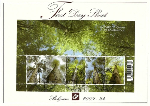 [FDS299] Belgium FDS 2009-24 Trees Nature First Day Sheet SUPERB