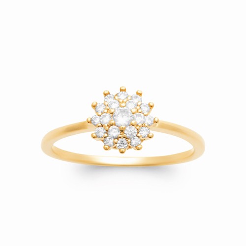 Broche Feuille Plaqué Or 18 Carats Avec Zirconium Blanc - Élégante Et Intemporelle