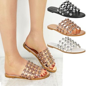 ladies studded sliders