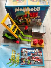 Playmobil 3003 Gabelstapler Palette Container Hundebox Hafen Bau Eisenbahn OVP