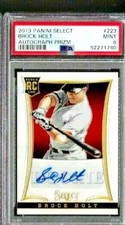 2013 Panini Select Brock Holt Auto Prizm PSA 9    /99