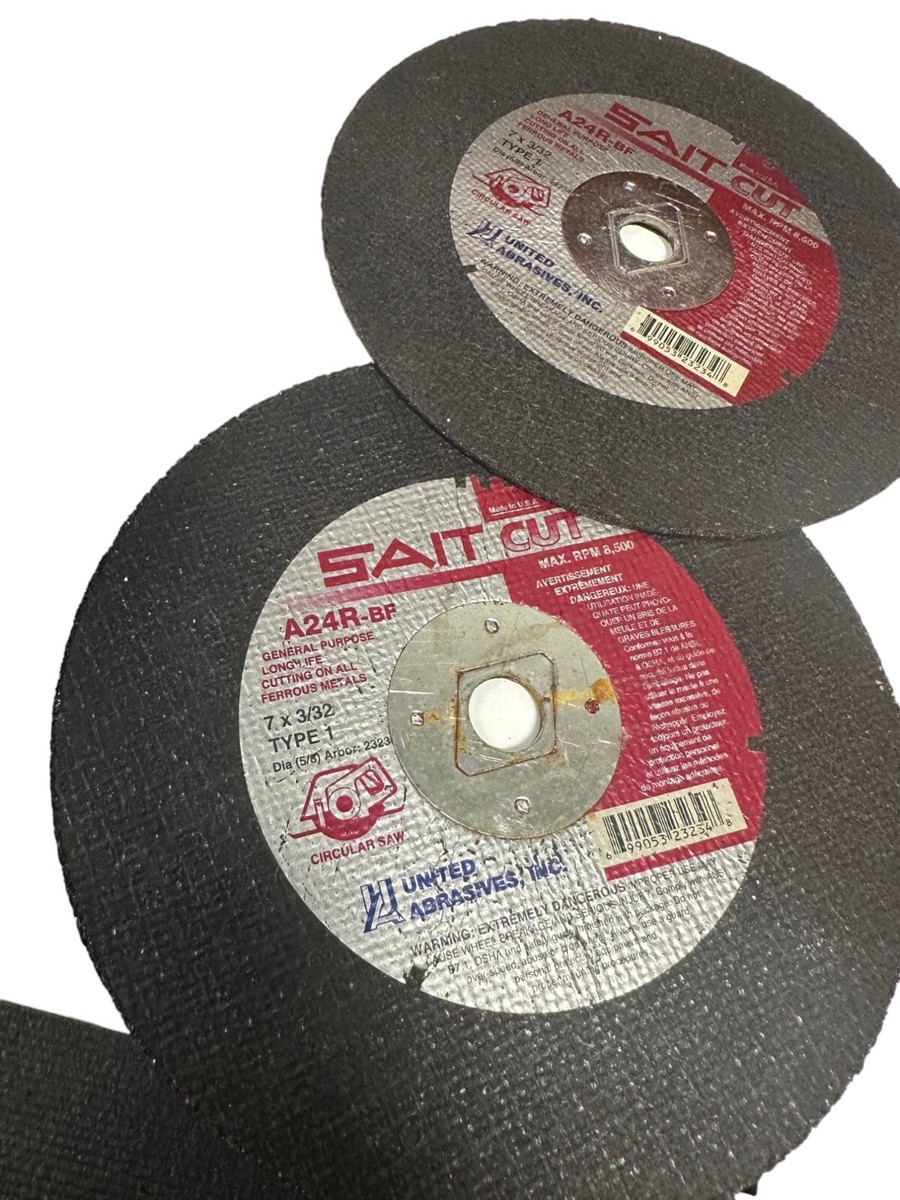 NEW SAIT Cut 23234 A24R-BF 7x3/32 TYPE 1 5/8 RPM 8,500 (LOT OF 4