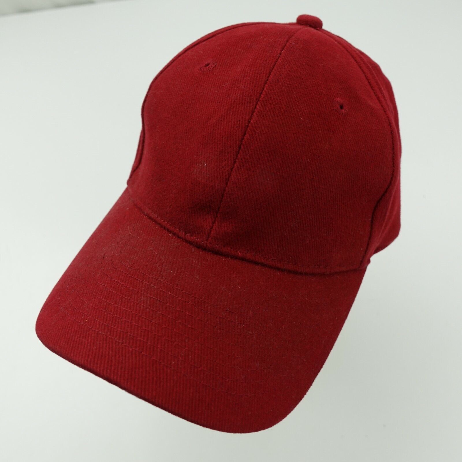 Basic Editions Blank Burgundy Ball Cap Hat Adjustable Baseball Adult