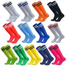 2Pairs Soccer Sock Compression Knee High Tube Sock Football Athletic Sock Unisex