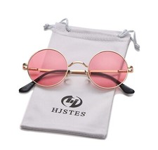 HJSTES Polarized Round Sunglasses Womens Men Retro Hippie Glasses Small Circl...