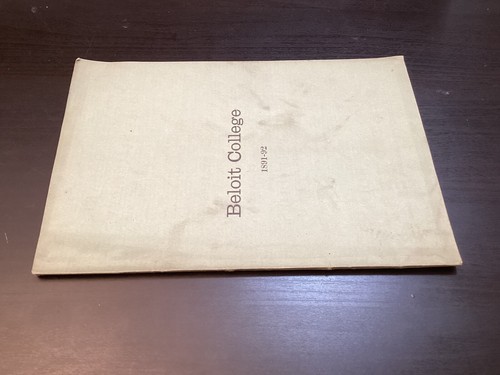 1891-92 BELOIT COLLEGE, WI, 45th Catalogue for Officers, Students, & Alumni SC - Picture 3 of 15
