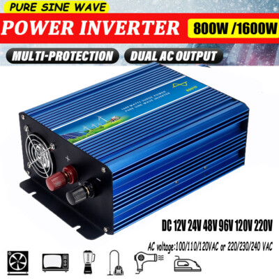 800W Off Grid Inverter Sinuswelle DC12V/24V Zu 220/230V Wechselrichter Konverter