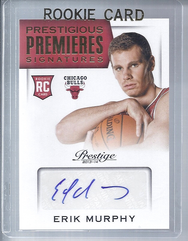 13-14 2013-14 PRESTIGE ERIK MURPHY PREMIERES SIGNATURES AUTOGRAPH 2 BULLS