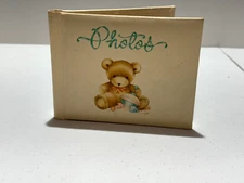  HALLMARK BABY’S FIRST PHOTO TEDDY BEAR ALBUM 4X6 VINTAGE