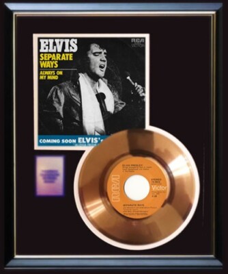 ELVIS PRESLEY SEPARATE WAYS 45 RPM GOLD RECORD NON RIAA AWARD RARE! | eBay