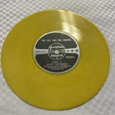 Kurt Knudsen The Fox and the Grapes 78 RPM Golden Record 6'' Yellow Vinyl