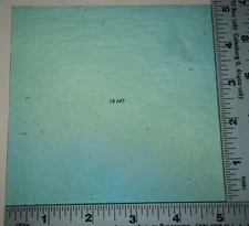 1408.31 IRIDIZED TRANSPARENT LT AQUAMARINE BLUE 5"x 5" BULLSEYE 3mm GLASS 90 COE