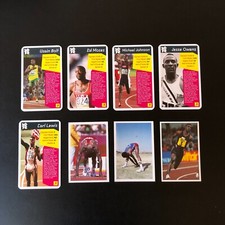 A Question of Sport Top Trumps Athletics Lot Usain Bolt Carl Lewis Jesse Owens +