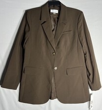 Calvin Klein Women s Two Button Notch Collar Blazer