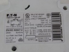 Eaton FAZ-C1/1-NA-SP Miniature Circuit Breakers MCBs 