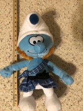 Kellytoy Scottish Plaid Smurf 14" Plush Soft Toy Stuffed Animal