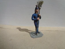 Stadden Napoleonic French soldier cleaning up broom camp dress painted lead 54mm