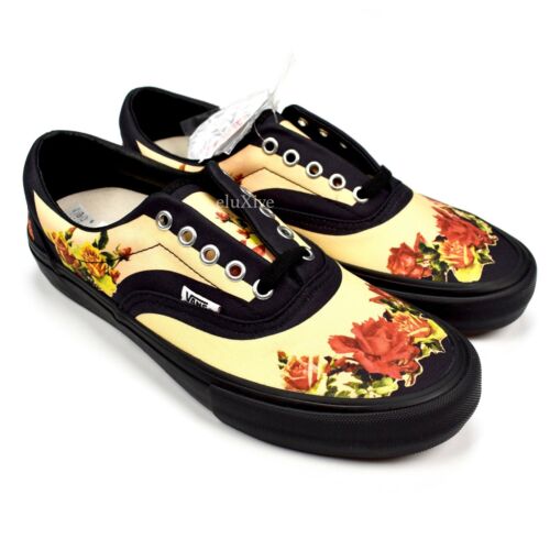 NWT Supreme Jean Paul Gaultier Vans Era Pro Men's Floral Sneakers SS19 AUTHENTIC - Afbeelding 1 van 12