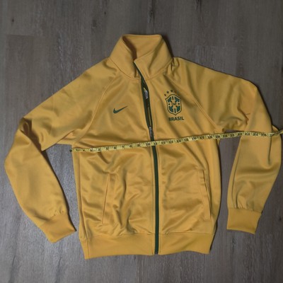 New Nike Brazil CBF Warm Up Training Top Jacket Men's Small Zip S