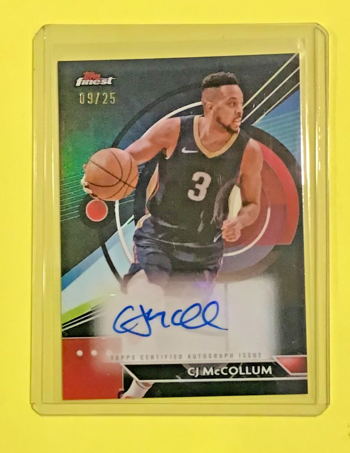 2023/24 Topps Finest Basketball: CJ McCollum (Auto) #FA-CJM /25