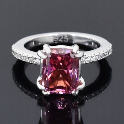 Certified 2.50ct Natural VVS1/Pink Diamond Wedding Ring For Women in 925 Silver