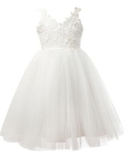 Lace Tulle Wedding Dress Flower Girls Dress Princess Bridesmaid Dress, Size 9