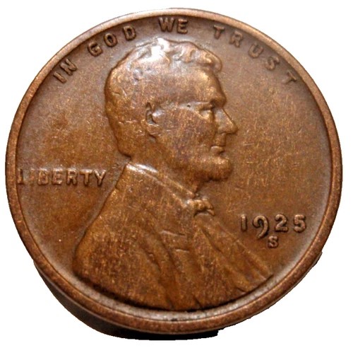 1925-S Lincoln Wheat Cent VF - Extremely Fine XF Coin