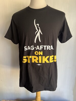 SAG   AFTRA ON STRIKE! (2023) Motion Picture & Television Union T-Shirt Sz Large