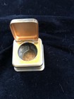 Inkwell, Vintage Brass-Plated, Sleek Machine Age — photo 2