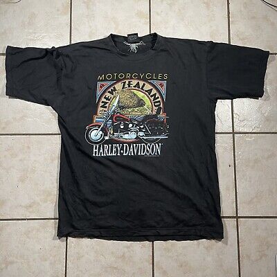 VTG - Harley Davidson New Zealand Shirt - XL - Black - 1992 VTG - Harley Davidson New Zealand Shirt - XL - Black - 1992
