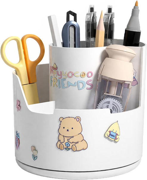 Drehbarer Stift-Organizer Mit FäChern FüR BüRo Schule Zuhause, 360° Drehbar-image