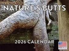 Natures Butt Calendar 2026 Silly Gift Weird Gag Butts Monthly Wall