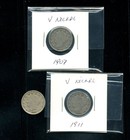 3 - Liberty Head V Nickel 1 - 1907 & 2 - 1911 — photo 1