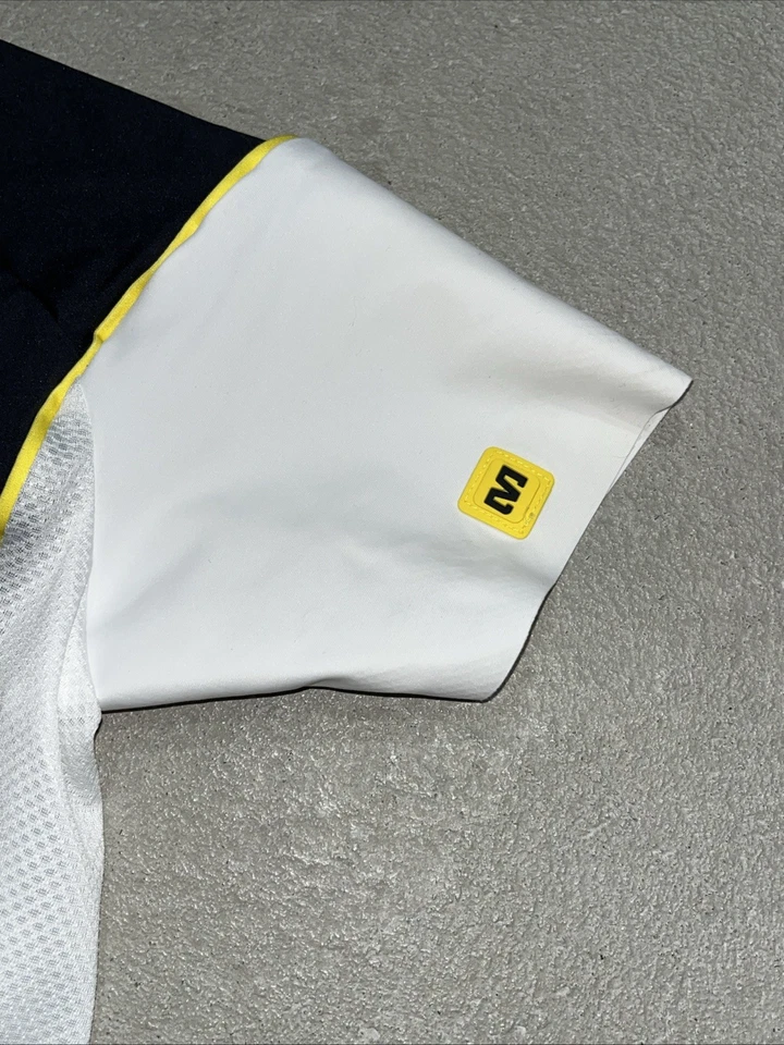 Camiseta deportiva de ciclismo Mavic para mujer pequeña negra blanca 3 bolsas traseras malla manga corta Foto 4 de 4