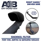 BLACK Snorkel Pre Filter Cleaner Ram Head cover air filter FOR TJM Right Side