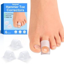 6 Pack Hammer Toe Corrector Spacers Straighteners Bunion Relief Medium Set