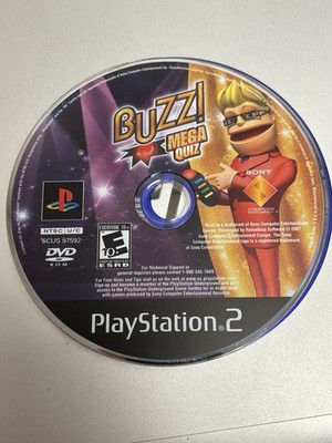 SONY PLAYSTATION PS2 - BUZZ! MEGA QUIZ - DISC ONLY - VERY GOOD TESTED