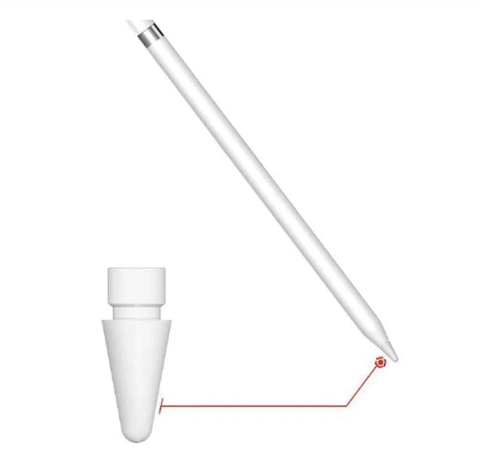 3x Apple Pencil Ersatzspitzen Stylus Nibs für Apple Pen 1-2. Gen Pro USB C - Bild 3 von 4