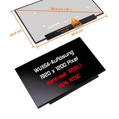 14'' LED Display matt für Lenovo IdeaPad Slim 5 14ABR8 Type 82XE 1920x1200 WUxGA