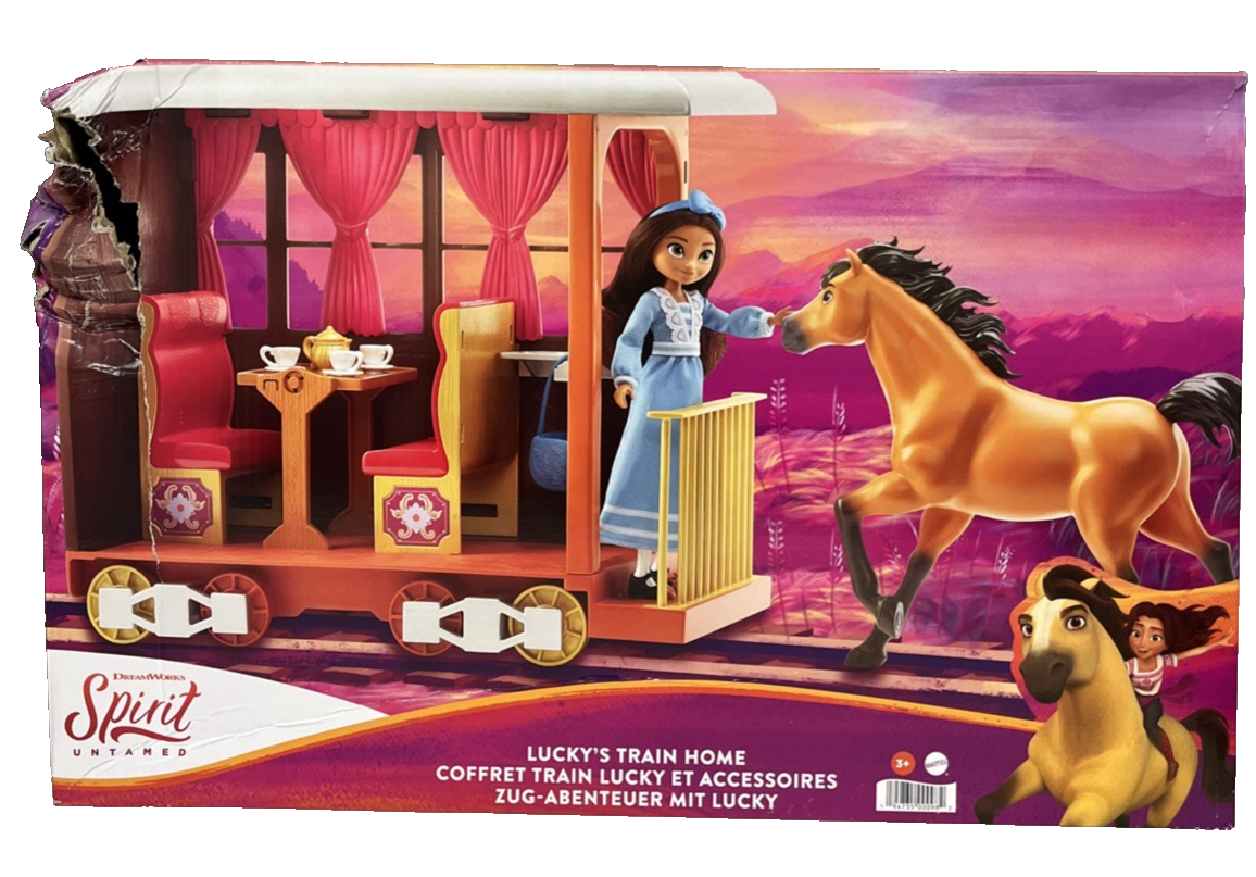 Dreamworks Spirit Untamed Lucky's Train Home - New Damaged Box