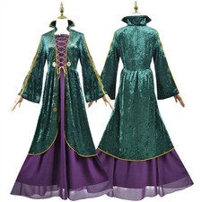 Hocus Pocus 2 Winifred Sanderson Cosplay Halloween Witch Dress Carnival Costume