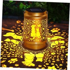 Cat  Solar Lantern Outdoor, Waterproof Garden Lights with Paw Prints - Dog